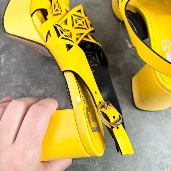 Emanuele Crasto chunky platform yellow platform heels size 8.5 - Picture 6 of 10